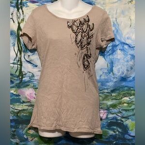 American Eagle Outfitters Tan Short Sleeve Tee